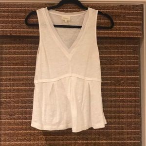 Anthropologie White Tank Size Small EUC Deletta